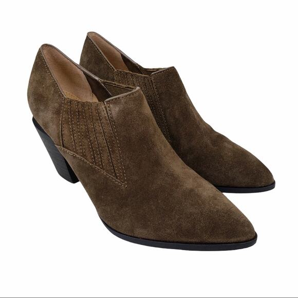Splendid Hertha Block Heel Suede Booties Sable Brown Women's Size 8 NEW - Picture 3 of 13